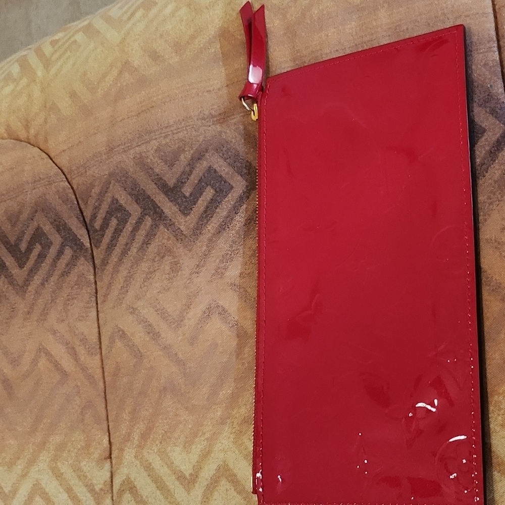 Louis Vuitton  red Vernis Felicie insert.